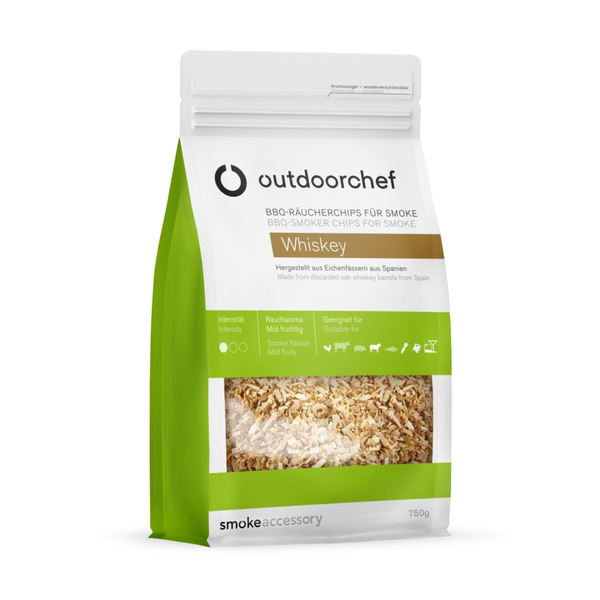 Outdoorchef Smoking chips whiskey savustuslastut, 750 g – 2