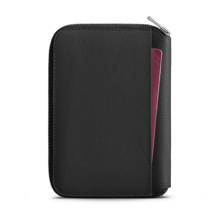 Woolnut Nahast Reisi Folio, must – 5