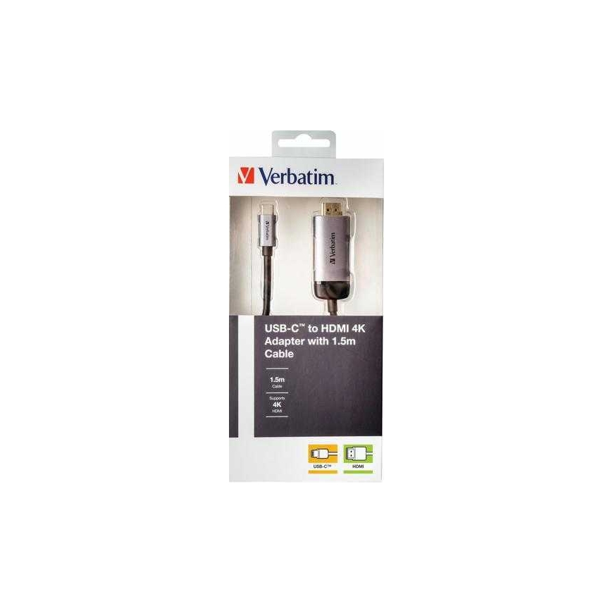 Verbatim USB-C Mees - HDMI Mees 1.5m 4K – 3