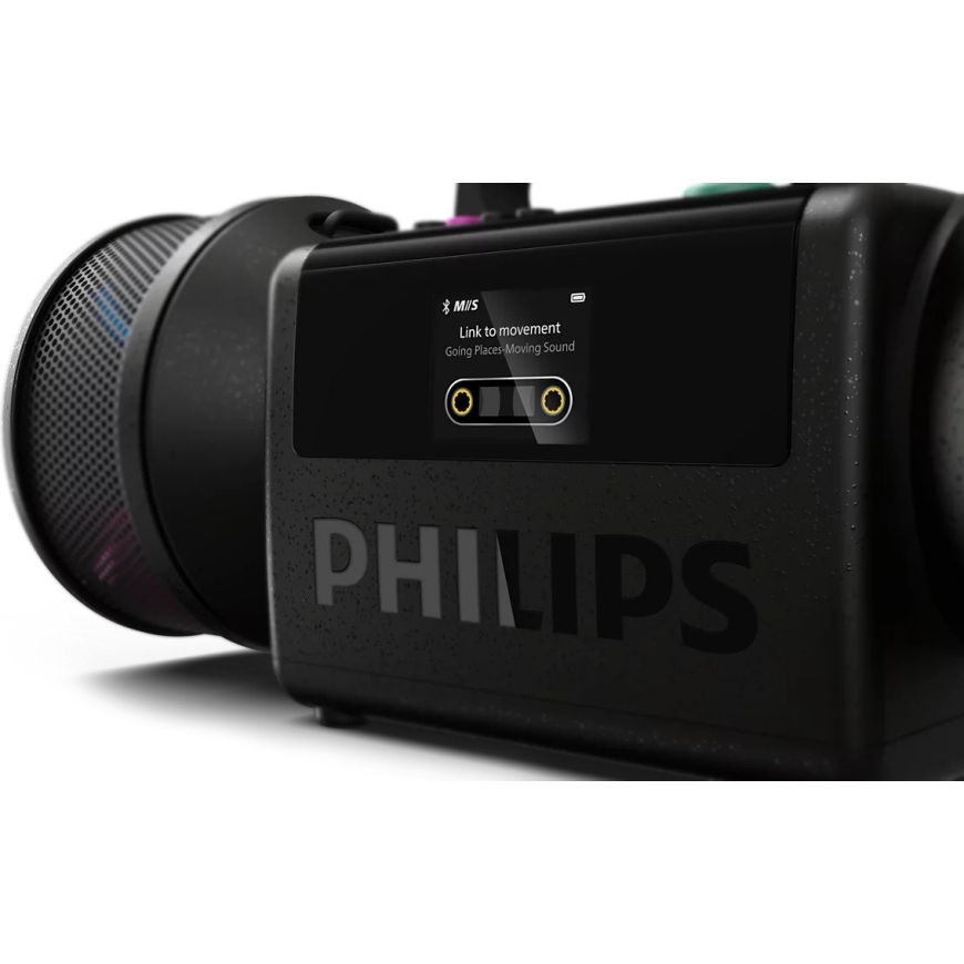 Philips Moving Sound The Tube TAMS80B/00 kaasaskantav boomblaster, must – 3