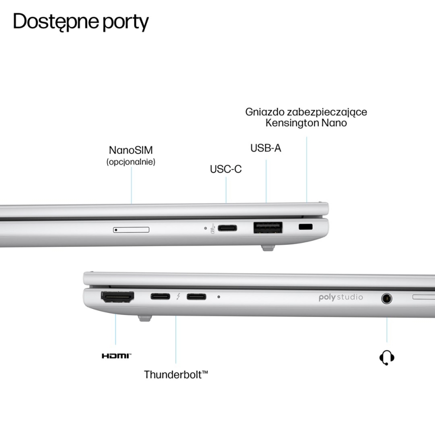 HP EliteBook 8 G1i AI ПК Intel Core Ultra 5 225U 14" WUXGA 32 ГБ DDR5-SDRAM 1 ТБ SSD Wi-Fi 6E (802.11ax) Windows 11 Pro серебрис – 5