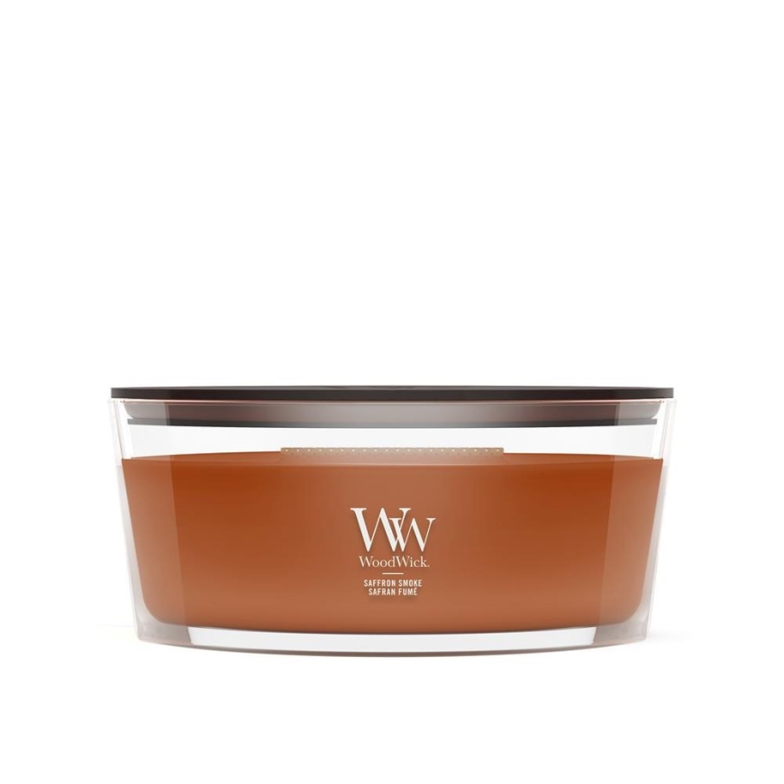 WoodWick Saffron Smoke vaško žvakė Elipsė Ruda 1 vnt.