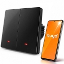 Qoltec 52708 Išmanus dvigubas jungiklis | Wi-Fi | Laikmatis | Tuya | Išmanus gyvenimas | Juodas Qoltec 52708 Išmanus dvigubas jungiklis | Wi-Fi | Laikmatis | Tuya | Išmanus gyvenimas | Juodas
