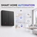 Qoltec 52708 Smart 2-Gang Light Switch | Wi-Fi | Timer | Tuya | Smart life | Black Qoltec 52708 Smart 2-Gang Light Switch | Wi-Fi | Timer | Tuya | Smart life | Black