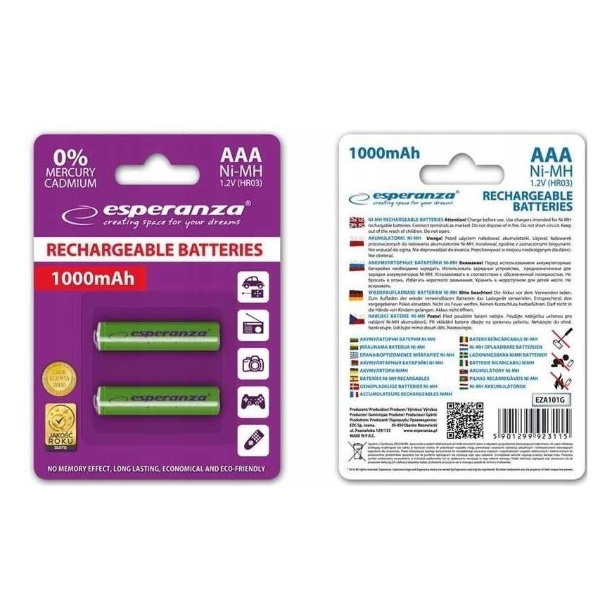 Esperanza Esperanza EZA101G 1000mAh 2-pack