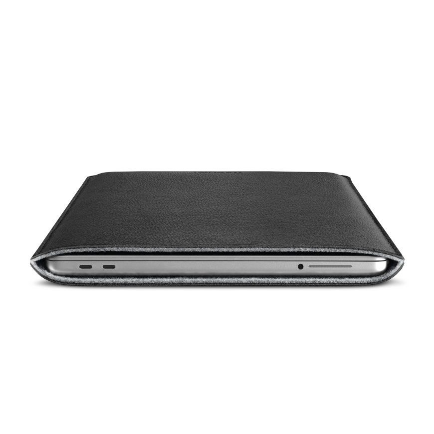 Woolnut Leather Sleeve for MacBook Neo, musta – 5