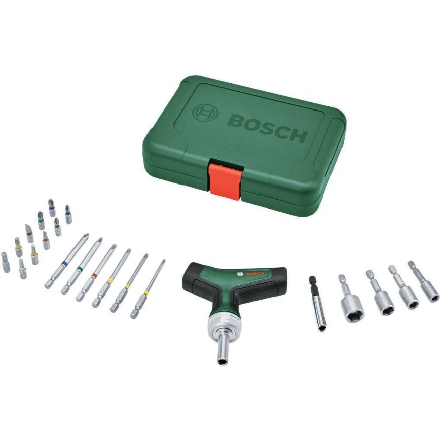 Bosch Powertools bitu ratcheta skrūvgriezis T veida ar bitu komplektu,