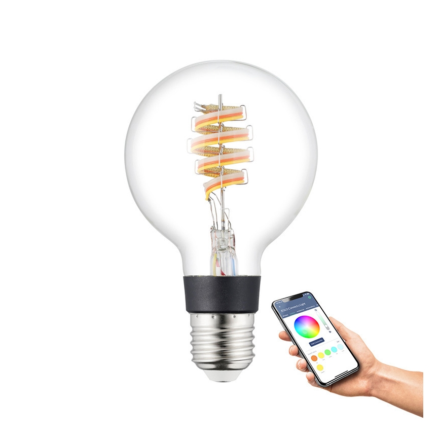 Eglo Connect.z nutikas lamp, E27, G80, RGBW, 7 W, 806 lm, selge, 1 tk – 3