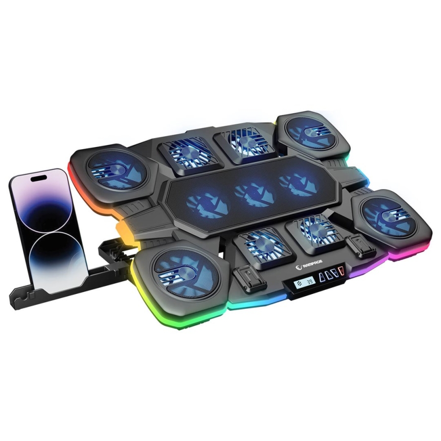 RAMPAGE GAMING GLACIER sülearvuti jahutusaluseks must
