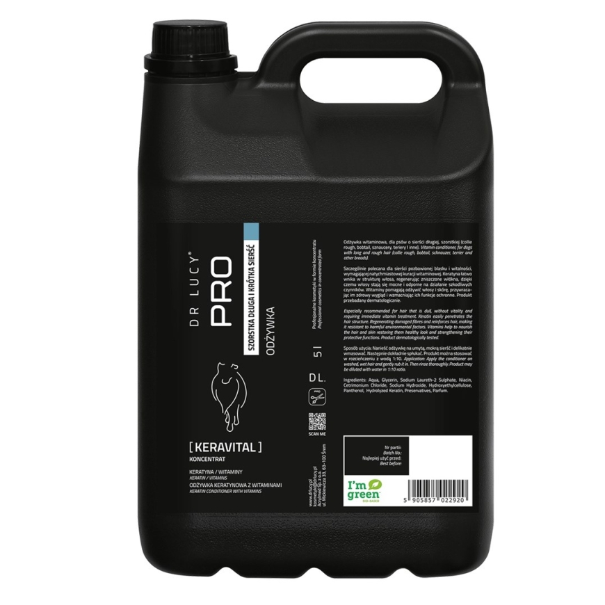 DR LUCY Pro Keravital Rough Coat – šunų kondicionierius – 5l