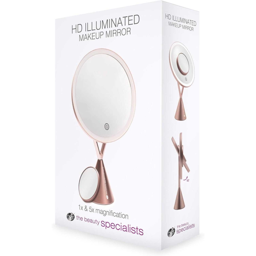 RIO Illuminated HD Make Up Mirror Rose Gold – 3