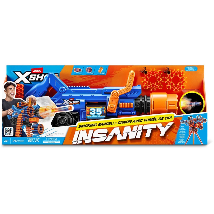 Zuru ZURU XSHOT Insanity - Бластер Smoke N Barrel, включает дальномерный бластер. – 2