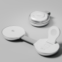 FoneKit Mini 3-in-1 Wireless Qi2 25W Charging Pad, Silver-White FoneKit Mini 3-in-1 Wireless Qi2 25W Charging Pad, Silver-White
