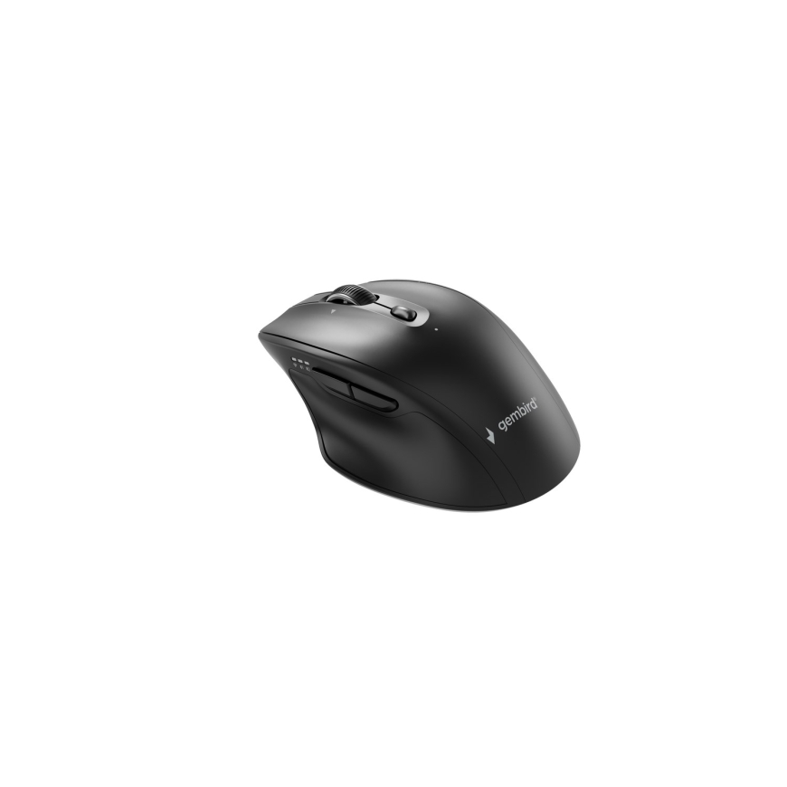 Gembird MUSW2-6B-02 divu režīmu bezvadu pele (2.4G + BT), 2400 DPI, 6 pogas, melna – 2