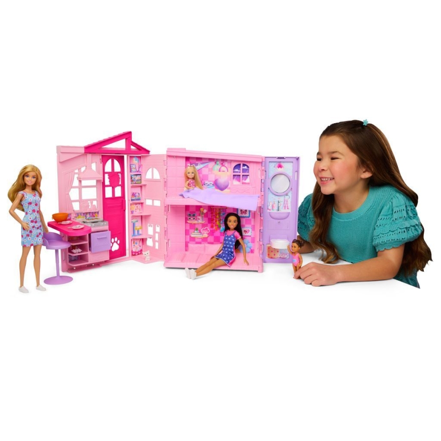 Barbie Brīvā laika māja un lelli spēļu komplekts – 4