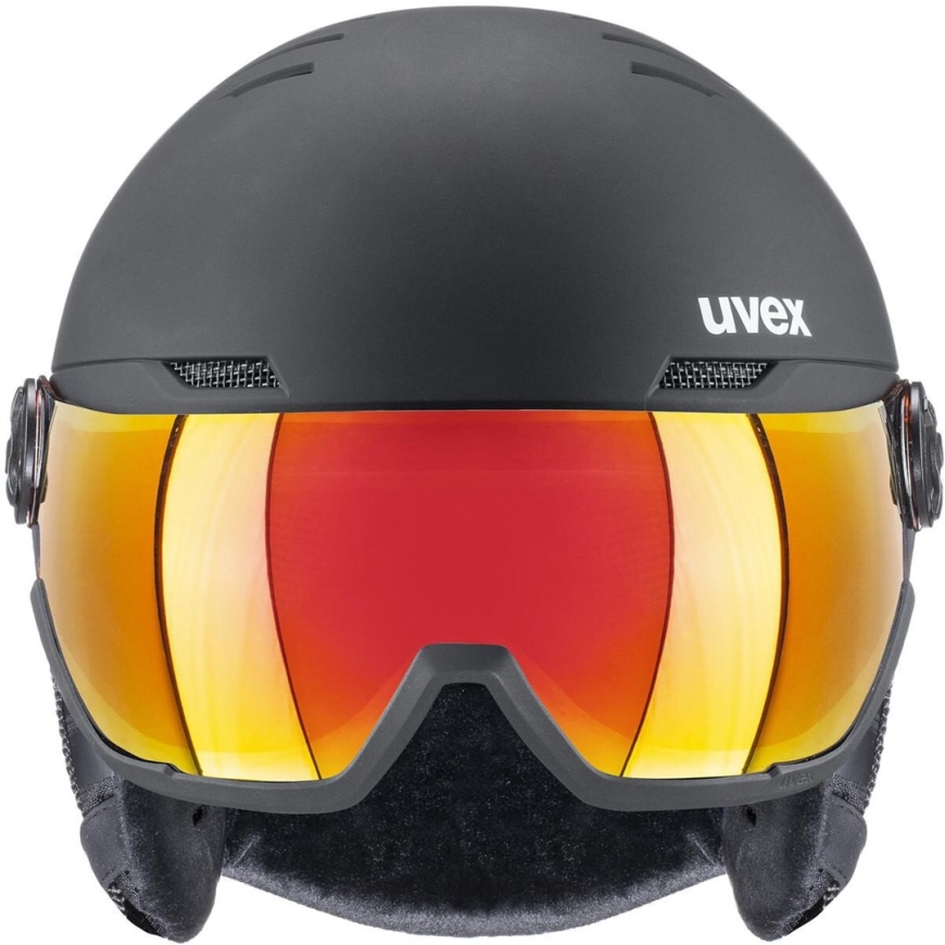 Шлем для лыж UVEX Wanted с визором черный 58–61 см (L)