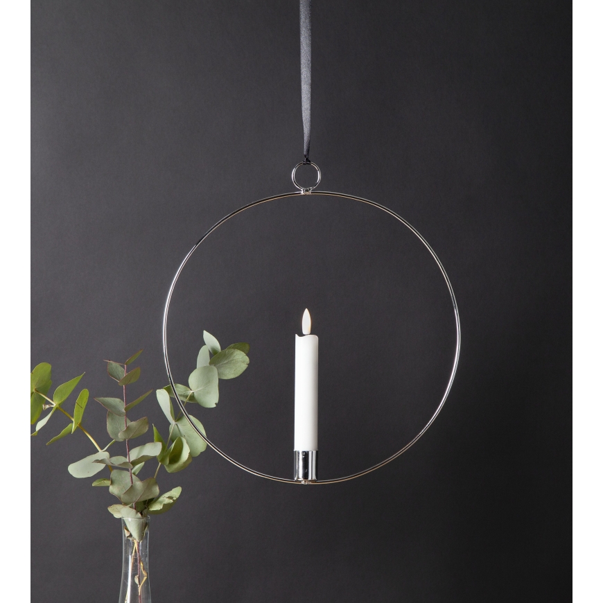 Star Trading Flamme Ring LED sveču dekorācija, sudraba – 2