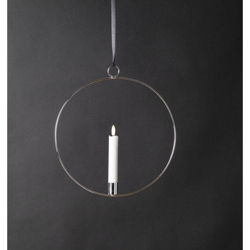 Star Trading Flamme Ring LED sveču dekorācija, sudraba – 3