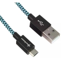 Sharkoon USB 2.0 A-B musta/sininen 2,0 m Sharkoon USB 2.0 A-B musta/sininen 2,0 m