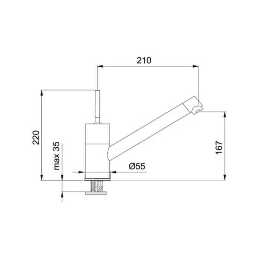 Franke Jolly 115.0155.864 Chrome