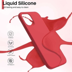 HQ "Silicone Liquid Back Case Galaxy A34 5G" Red