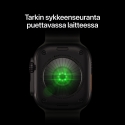 Apple Watch Ultra 4 (GPS + Cellular) 49 mm musta titaanikuori ja kuultomusta Ocean-ranneke
