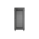 19" 27U 600 × 1000 BLACK FLOOR-STANDING RACK CABINET WITH PERFORATED DOOR, LANBERG (FLAT PACK) 19" 27U 600 × 1000 BLACK FLOOR-STANDING RACK CABINET WITH PERFORATED DOOR, LANBERG (FLAT PACK)