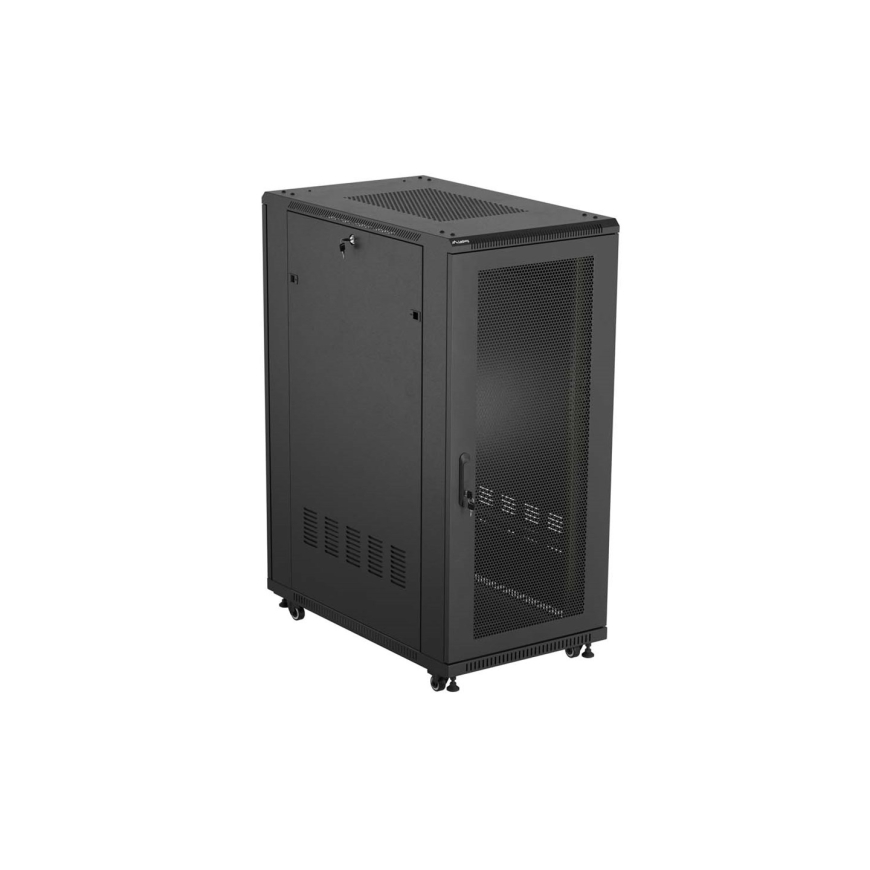 19" 27U 600 × 1000 MUST PÕRANDAL SEISAV RIIULIKAPPI PERFOROITUD USTEGA, LANBERG (PLATSI PAKEND) – 3