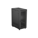 19" 27U 600 × 1000 MUST PÕRANDAL SEISAV RIIULIKAPPI PERFOROITUD USTEGA, LANBERG (PLATSI PAKEND)