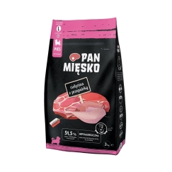 SAUSAS ŠUNIŲ MAISTAS KŪDIKIUI SU VISTIENOS - 3kg