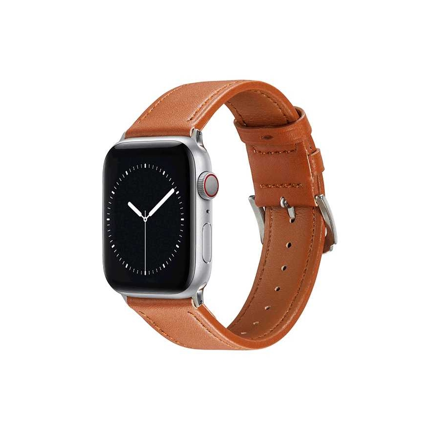 Riff Apple iWatch sērija 38 / 40 / 41 mm Brūnā ādas siksna