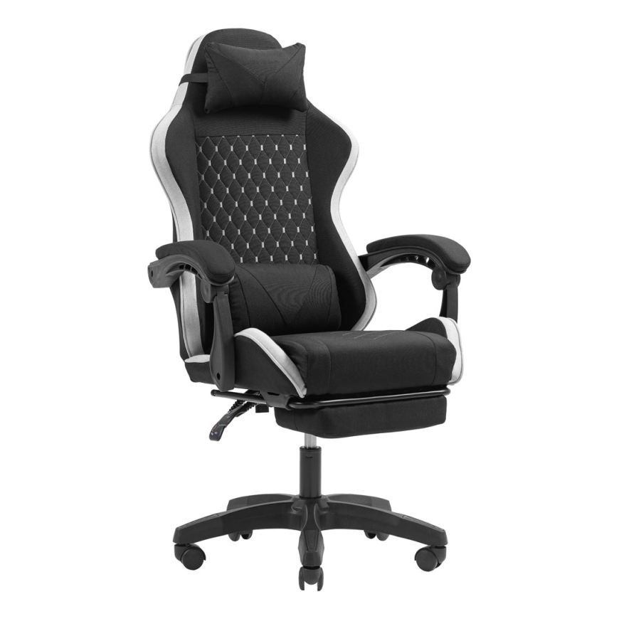 Mars Gaming MGC-X auduma PC spēļu krēsls ar mīkstu sēdekli Melns, Balts – 3