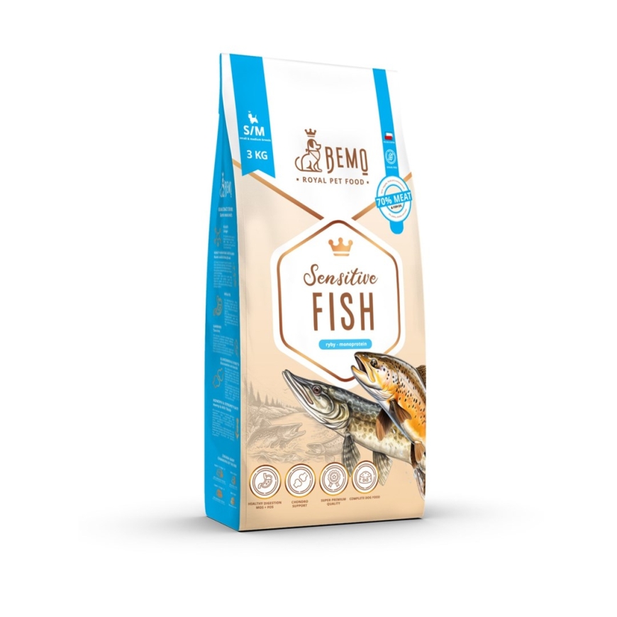 BEMO Sensitive Fish Small/Medium Mono - сухой корм для собак - 3кг