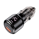 iKaku KSC-1178 Divu portu 75W auto lādētājs USB + Type-C