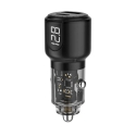 iKaku KSC-1178 Dviejų prievadų 75W automobilių įkroviklis USB + Type-C