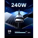 Ugreen 15311 USB kabelis 1 m USB C 4,8 Gbit/s 240 W Pelēks Ugreen 15311 USB kabelis 1 m USB C 4,8 Gbit/s 240 W Pelēks