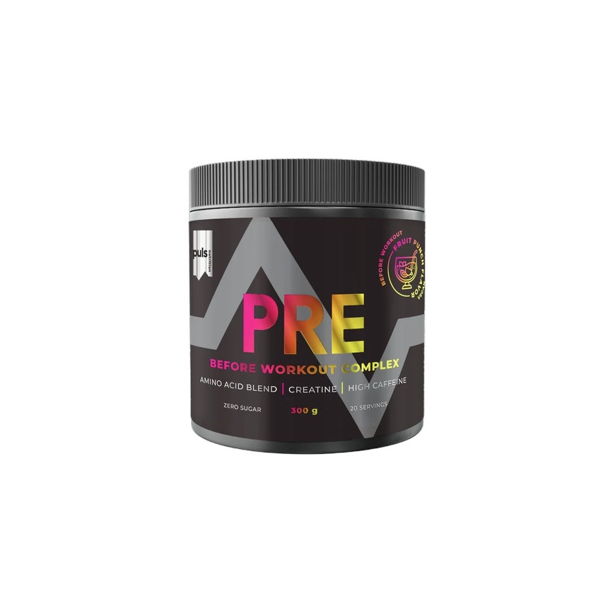 Puls Nutrition Pre-Workout Complex aminohappepulber, puuviljapunch, 300 g