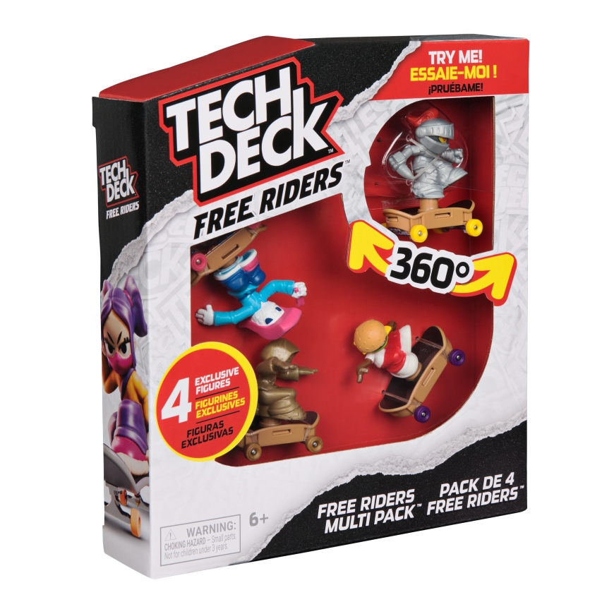 Tech Deck Free Riders, skate figures, 4-Pack
