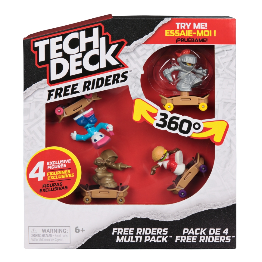 Tech Deck Free Riders, skeito figūrėlės, 4-Pack – 2