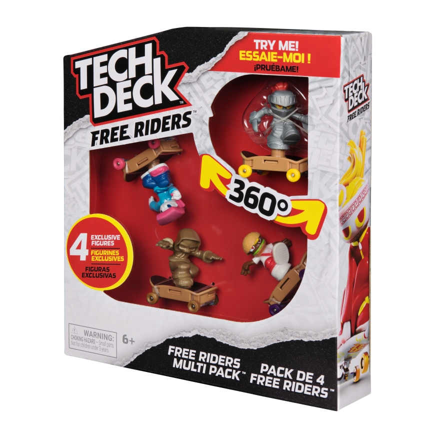 Tech Deck Free Riders, skeittihahmot, 4-Pack – 3