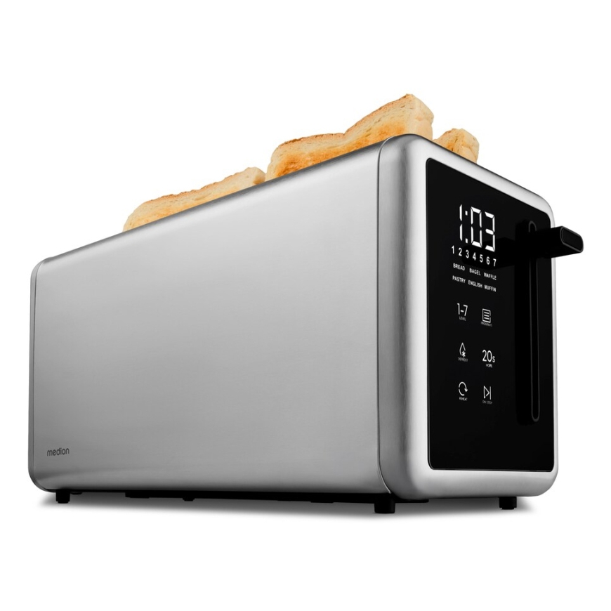 MEDION MD 12103 7 4 šķēle (-s) 1450 W Sudrabs