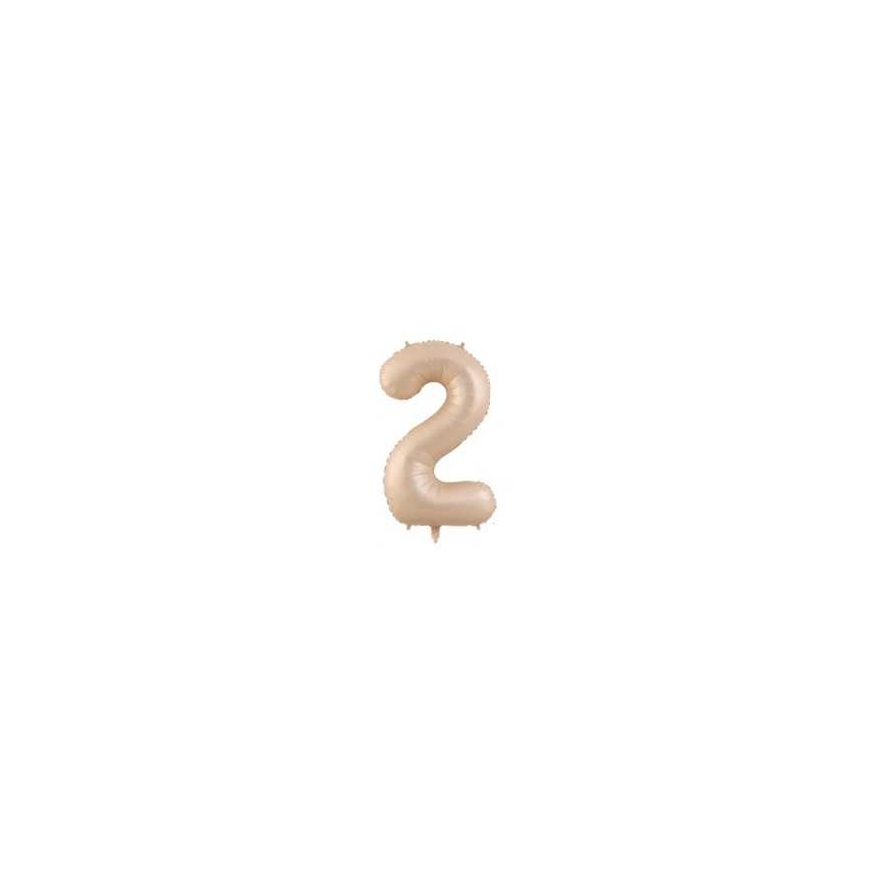 Riff Folio -ilmapallo 100 cm Numero 2 Matta Beige
