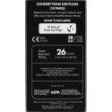 Fender Concert Foam Ear Plugs -korvatulpat, 10 paria Fender Concert Foam Ear Plugs -korvatulpat, 10 paria