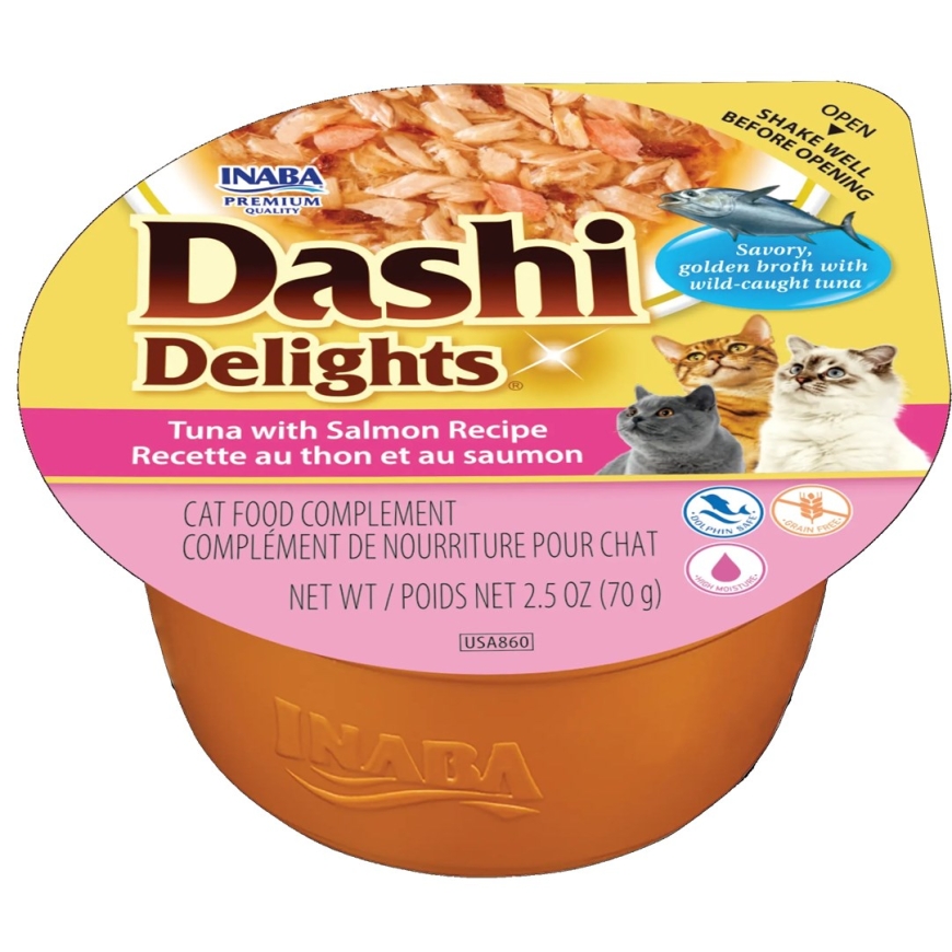 INABA Dashi Delights Tuunikala lõhe retseptiga - märg kassitoit - 70g