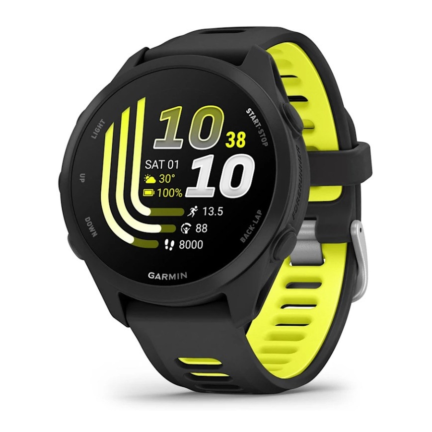 Garmin Forerunner 170 Music 3,05 cm (1,2") AMOLED 42 mm Digitaalne 390 x 390 pikslit Tōrigeekraan Must GPS (satelliit)