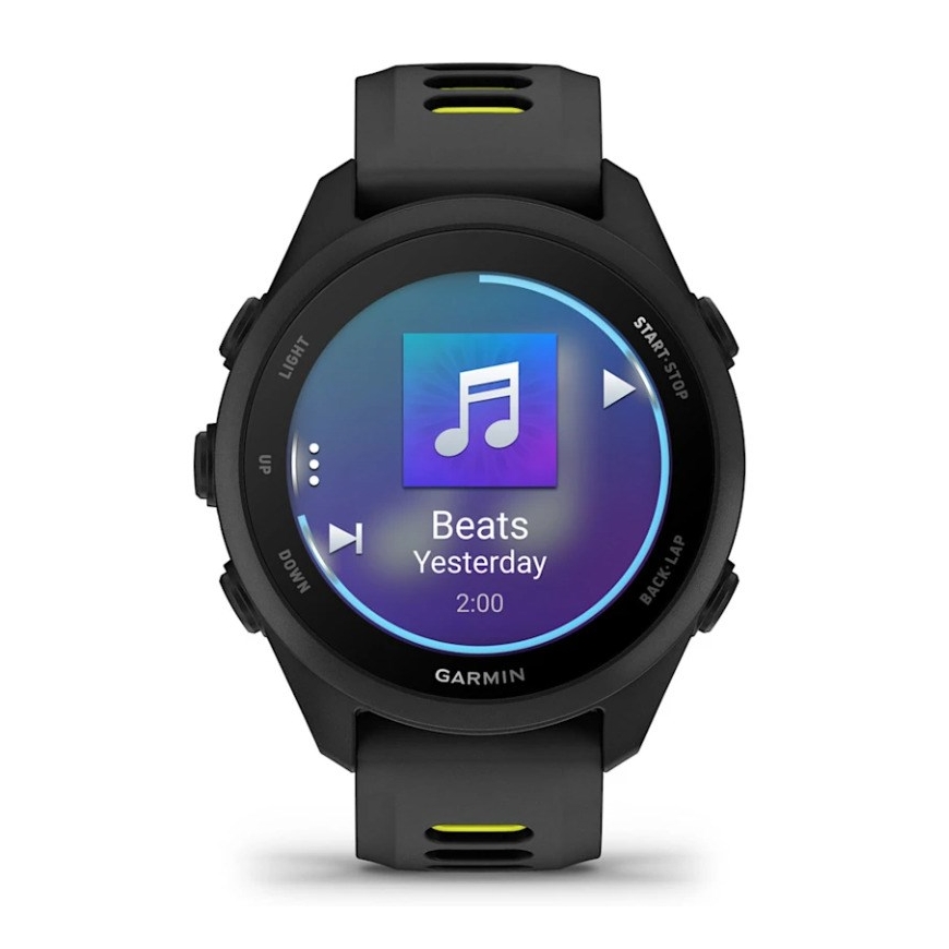 Garmin Forerunner 170 Music 3,05 cm (1,2") AMOLED 42 mm Digitaalne 390 x 390 pikslit Tōrigeekraan Must GPS (satelliit) – 2