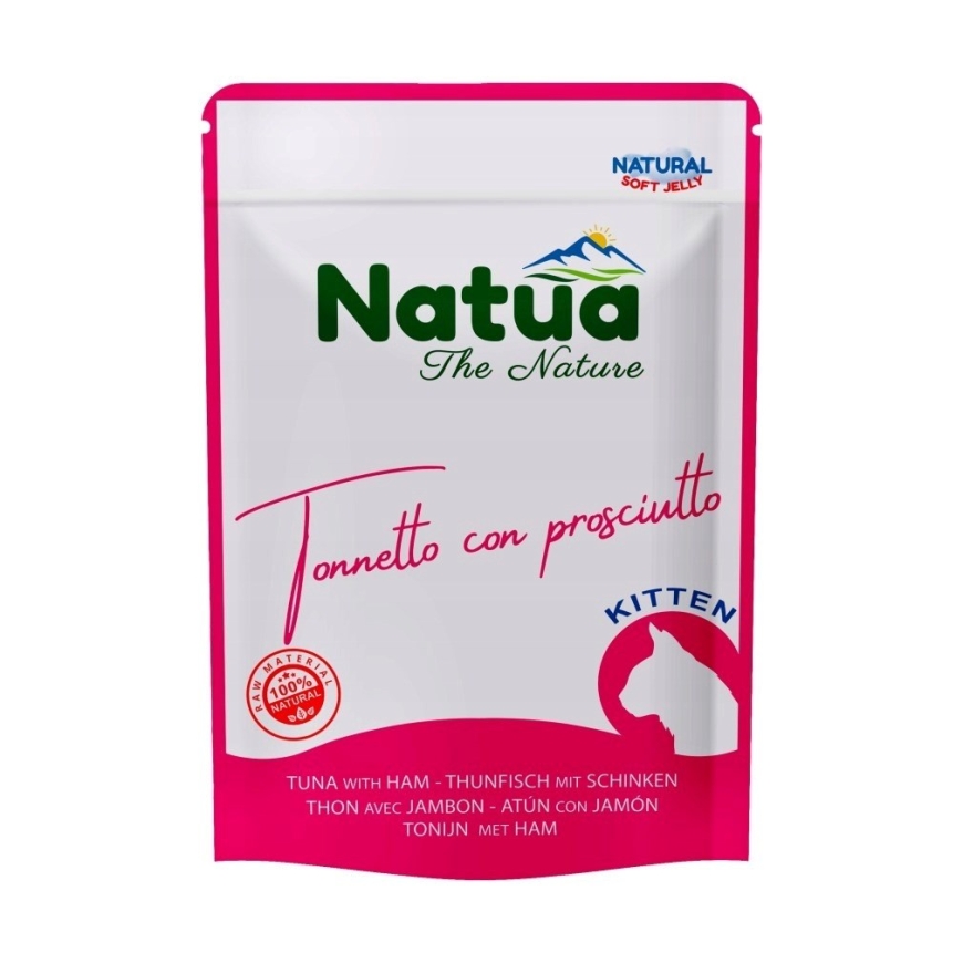 NATUA Kissan tonnikala ja kinkku - märkä kissanruoka - 70g