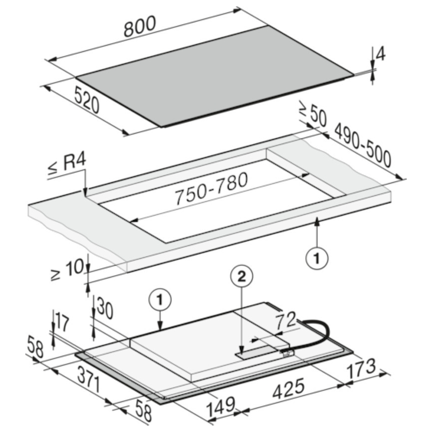 Miele KM 8482 FL - induktsiooniplaat, 80 cm – 2