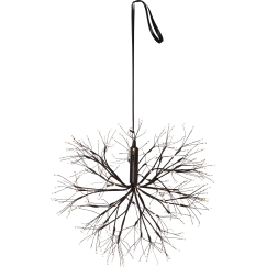 Star Trading Stardust piekārtais LED gaismas rotājums 40 cm, melns