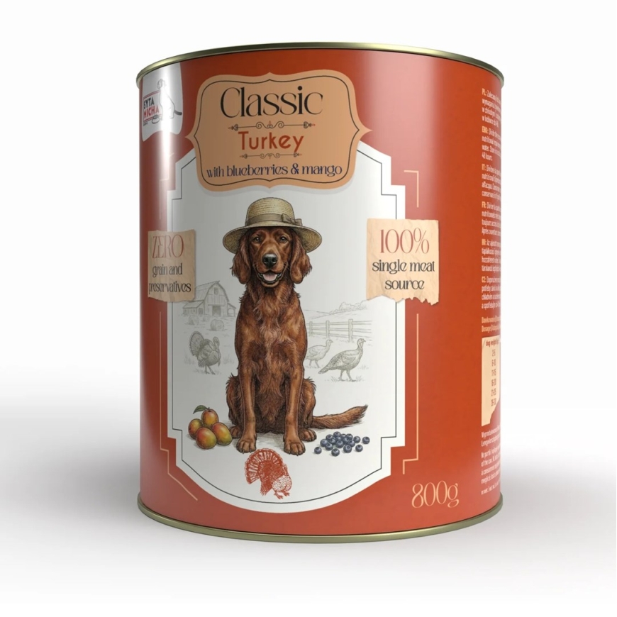 SYTA MICHA Classic Mono Türgi mangoga - niiske koeratoit - 800g